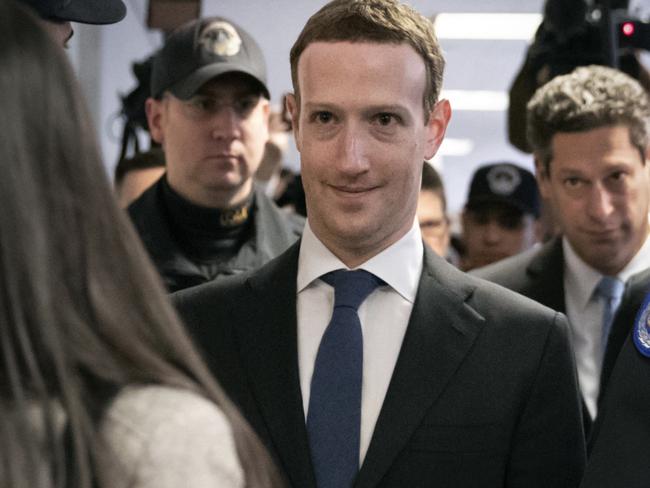 Facebook CEO Mark Zuckerberg arrives on Capitol Hill in Washington. Picture: AP