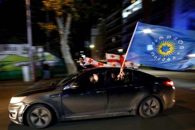 Thousands rally in Georgia after contested vote