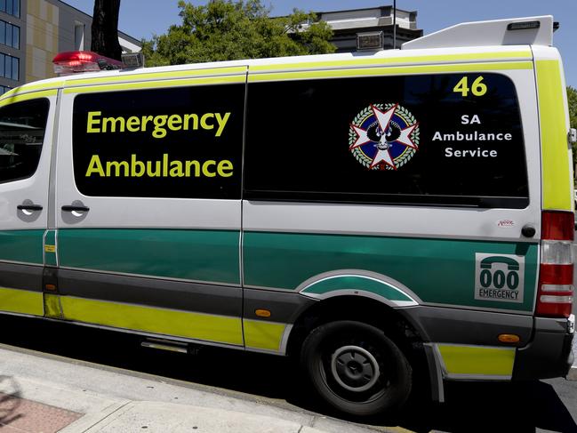 25/12/18 - Generic - file pics of SAPOL Police and SA Ambulance vehicles at a crash on The Parade in Norwood. Photo - Naomi Jellicoe