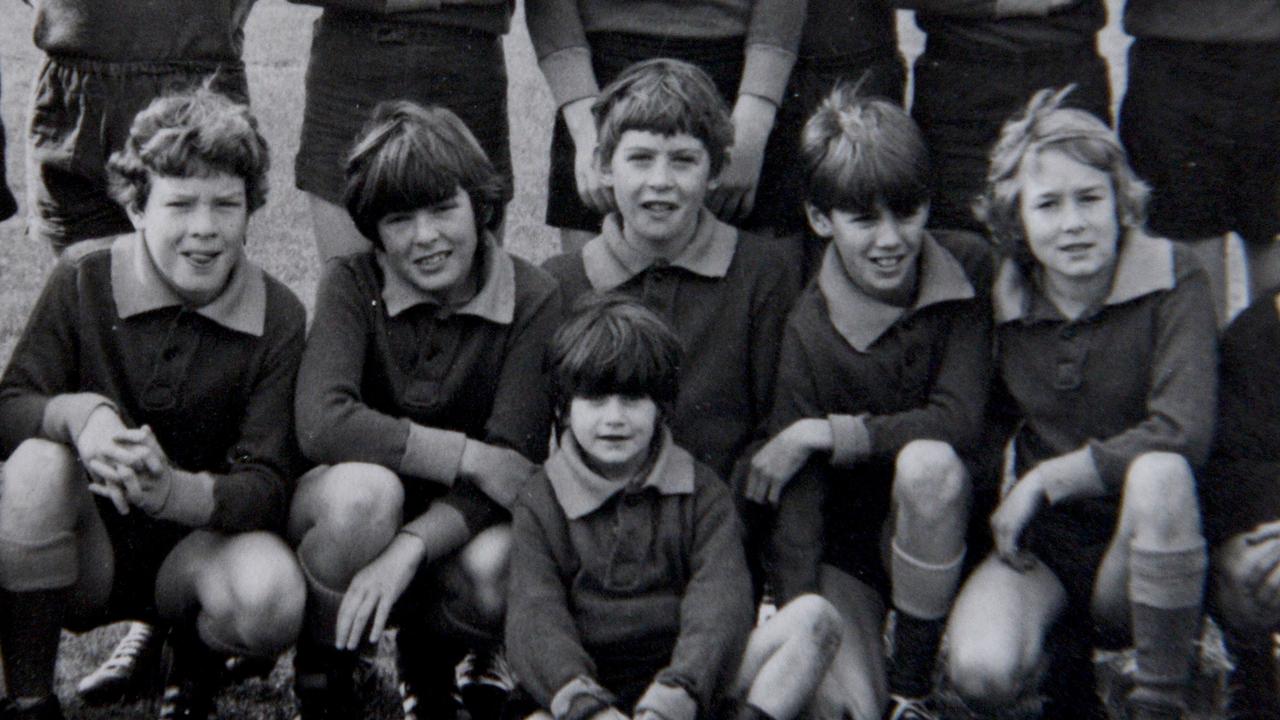 St Mary's School under 13 premiership team in 1972. Phil Walsh is pictured crouching in the front row, 3rd from left and 3rd from the right, and he is the bigger kid behind the little kid in front. New Adelaide Crows coach Phil (Phillip) Walsh's home town of Hamilton in Victoria. Photo Sam Wundke.