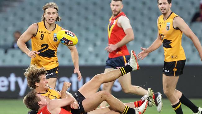 Connor West in action for the WAFL state team earlier this year.