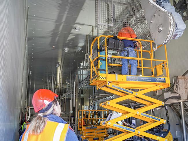 Josie Angus inspecting the finishing touches on a five year project to get the processing plant off the ground Picture: Heidi Petith