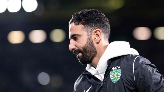 Sportingâs coach Ruben Amorim arrives prior the Portuguese League Cup quarter final football match between Sporting CP and CD Nacional at the Jose Alvalade stadium in Lisbon, on October 29, 2024. Sporting Lisbon confirmed Manchester United's interest in recruiting their Portuguese coach Ruben Amorim and their willingness to meet his 10 million euro release clause, the Lisbon club said in a statement to the Lisbon stock exchange on October 29, 2024. (Photo by Patricia DE MELO MOREIRA / AFP)