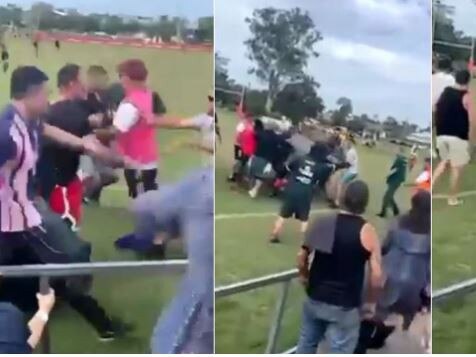 Four people have been charged after a fight at a junior football game at Wynnum Sunday. Picture: Supplied