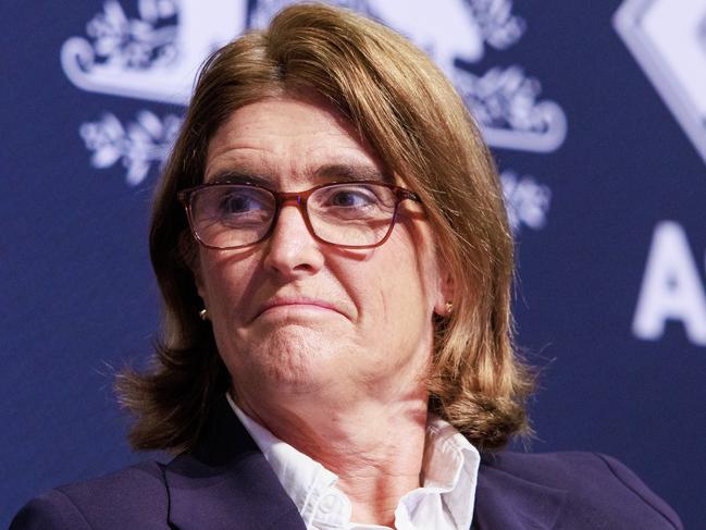 21/11/2023 RBA governor Michele Bullock during a panel on the State of Economy during the ASIC annual forum at the Sofitel in Melbourne. Aaron Francis / The Australian