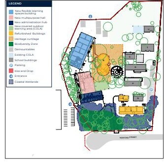 A site plan of the proposed upgrade to Narrabeen North Public School. Picture: School Infrastructure NSW