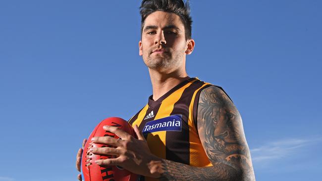 Chad Wingard in his new colours. Picture: Getty