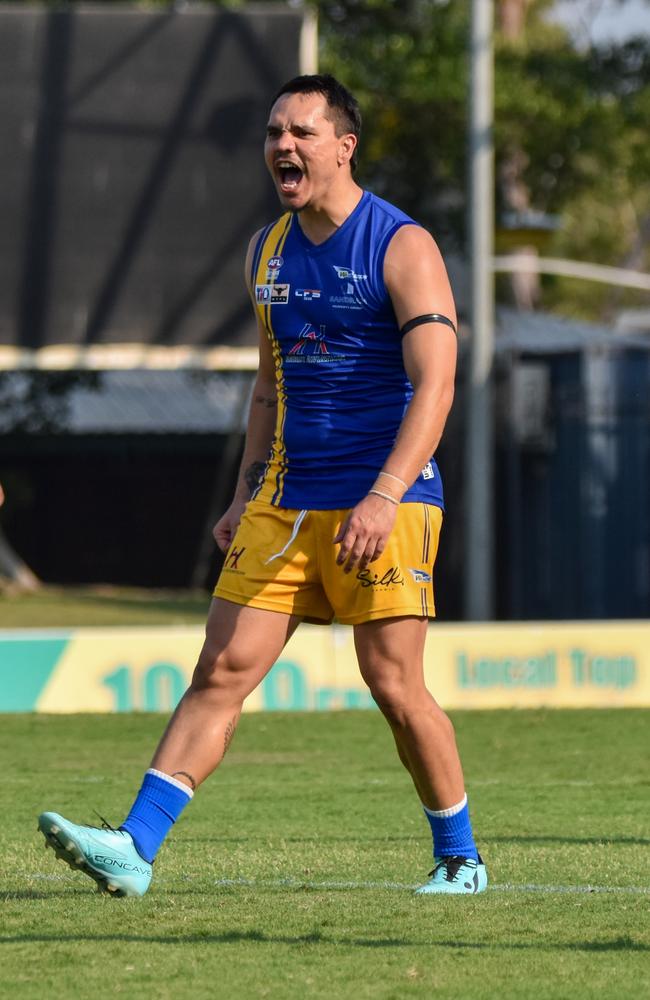 Braedon McLean has been in good form for Wanderers in the 2023-24 NTFL season. Picture: Tymunna Clements / AFLNT Media