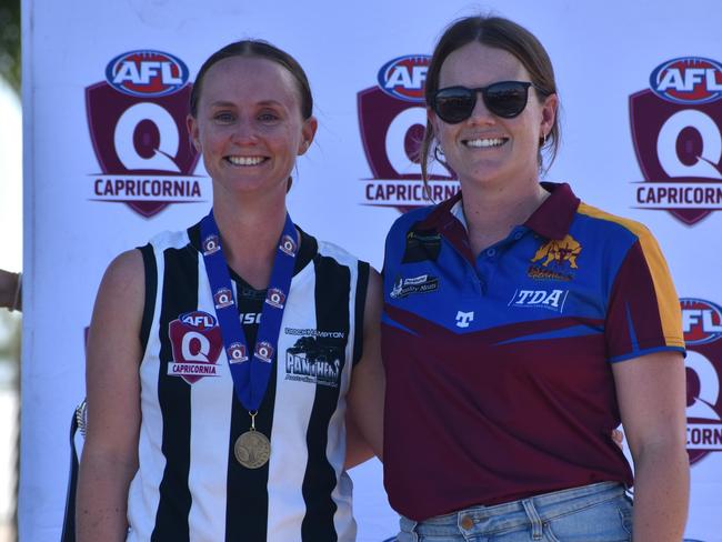 Panthers midfielder Amy Mill (left) was Best on Ground in the women’s final.