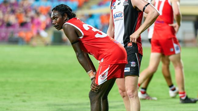 Waratah's Dwayne Kerinaiua was named the Round 1 Rising Star of the 2023-24 NTFL season. Picture: Pema Tamang Pakhrin