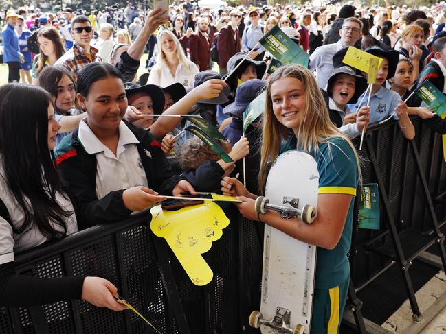 Ruby Trew headlined athlete celebrations in Sydney. Picture: Sam Ruttyn