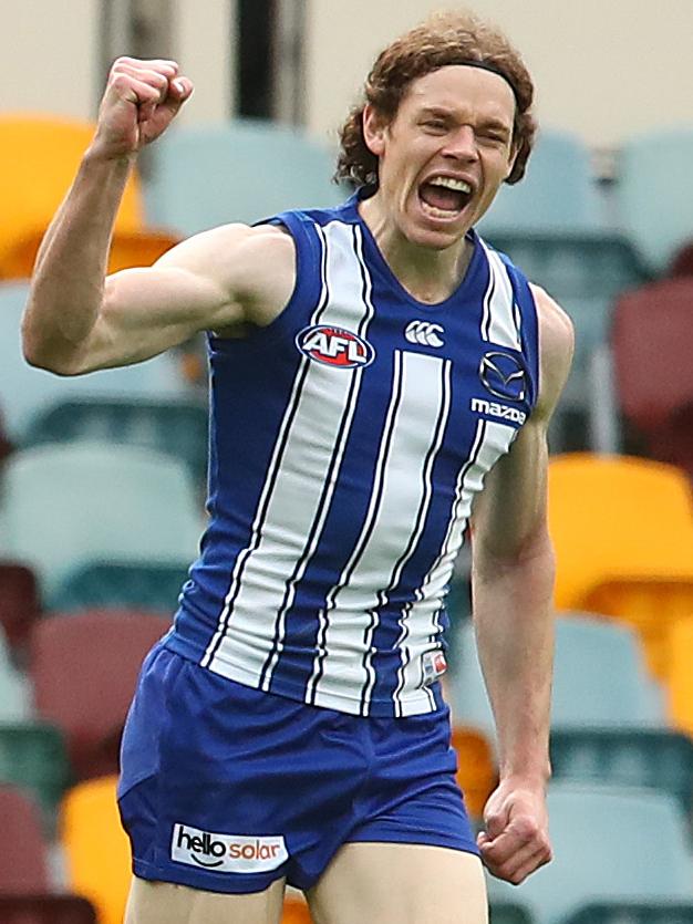 Ben Brown in action for North Melbourne. Picture: Jono Searle/AFL Photos/via Getty Images