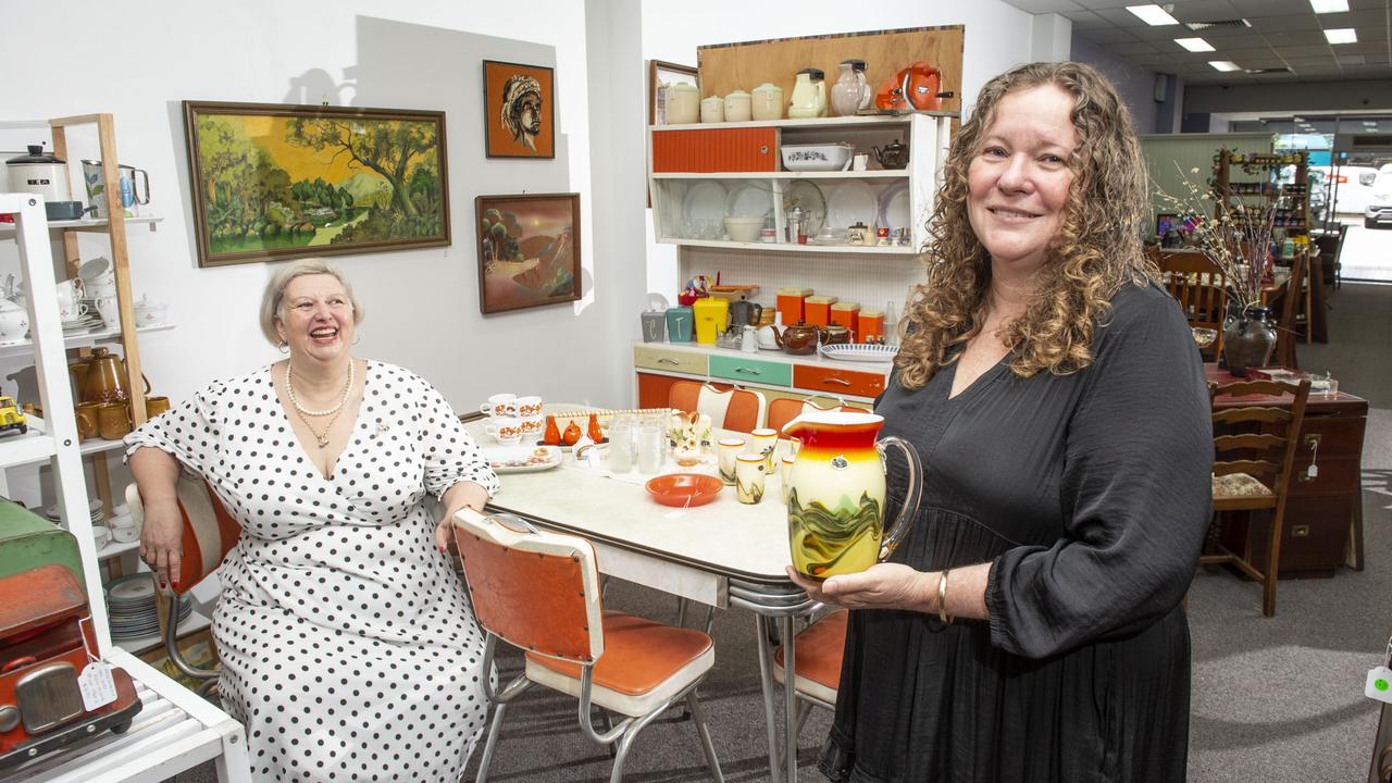 The Vintage Pear antique store expands to second location. Owners- Nicole O'Malley-Jones (left) and Helen Anderson. Thursday, January 13, 2022. Picture: Nev Madsen.