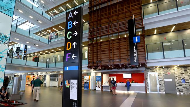 Gold Coast University Hospital foyer — the hospital’s ED is one of the busiest in the nation. Photo: David Clark