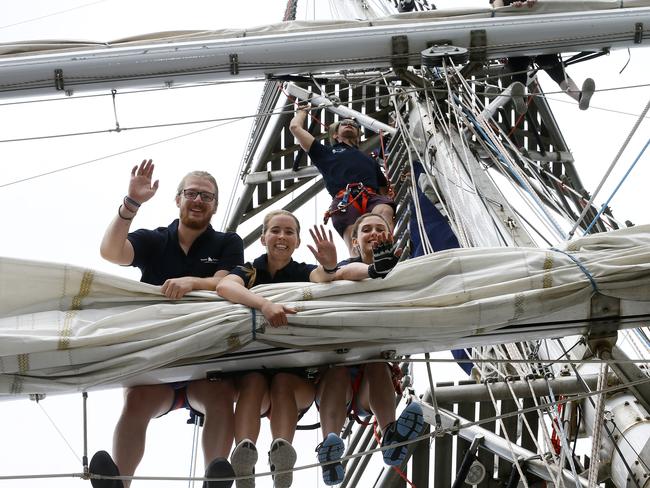 Australian Wooden Boat Festival - Parade of Sail pictured from the Young Endeavor PICTURE: MATT THOMPSON