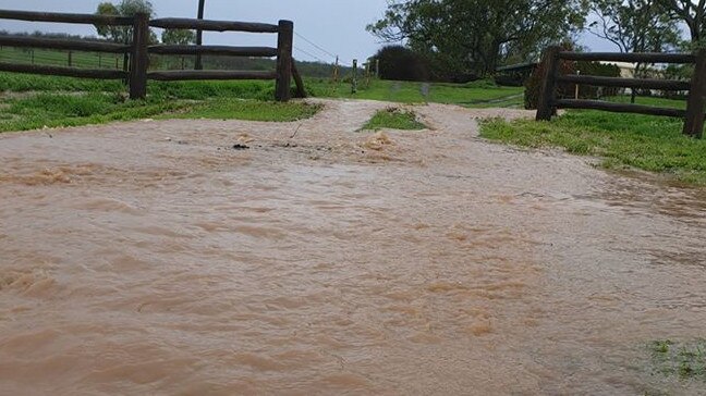 Paul O'Sullivan recorded a reported 61mm in 25 minutes in Southwood, Toowoomba. Picture: Paul O'Sullivan