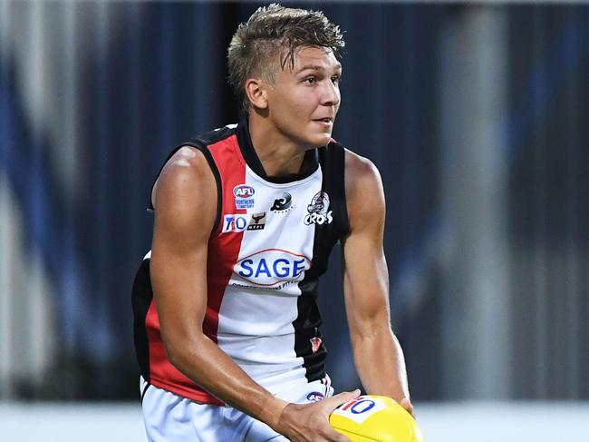 Southern Districts defender Brodie Lake has been in superlative form through the 2019-20 campaign. Picture: Felicity Elliott AFLNT/MEDIA