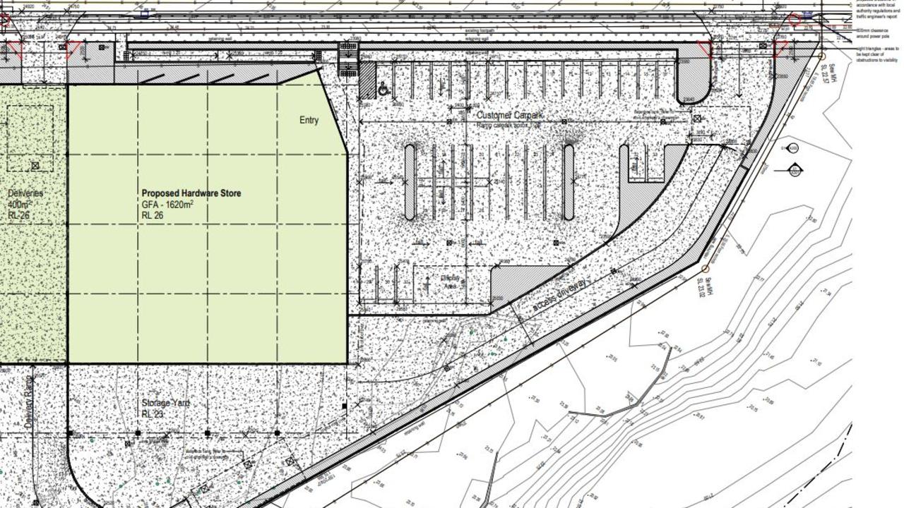 A new hardware store proposed for 66 Briggs Road in Raceview.