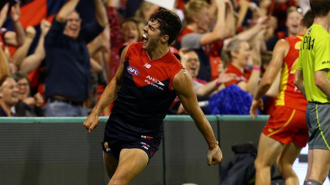 Big things are predicted for Christian Petracca’s Melbourne Demons. Picture: Adam Head