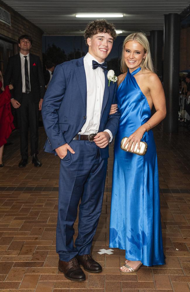 Mitch Lancaster and partner Lila Meredith at Toowoomba Grammar School formal at Rumours International, Wednesday, November 13, 2024. Picture: Kevin Farmer