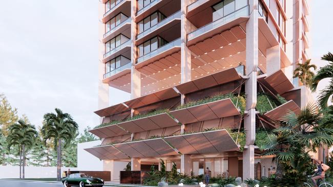 Artist impression of 22-storey tower planned for Armrick Ave Broadbeach by Turrisi Properties.