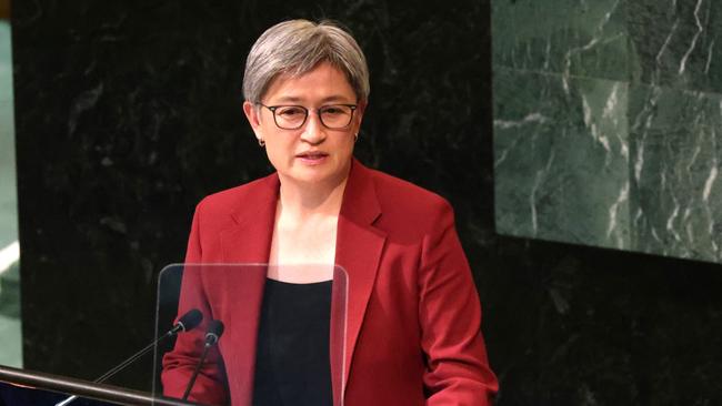 Foreign Minister Penny Wong addresses the UN General Assembly. Picture: DFAT