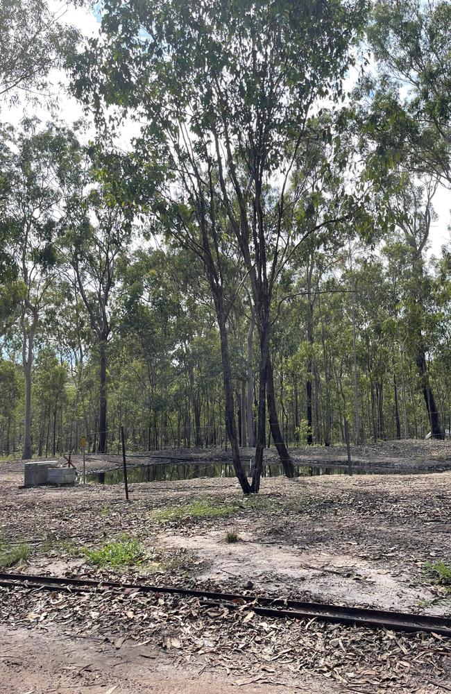 Firefighters used water from a dam to help fight the blaze.