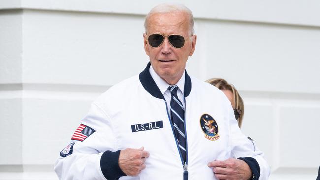 US President Joe Biden, wearing a Team USA Olympics jacket. Picture: AFP