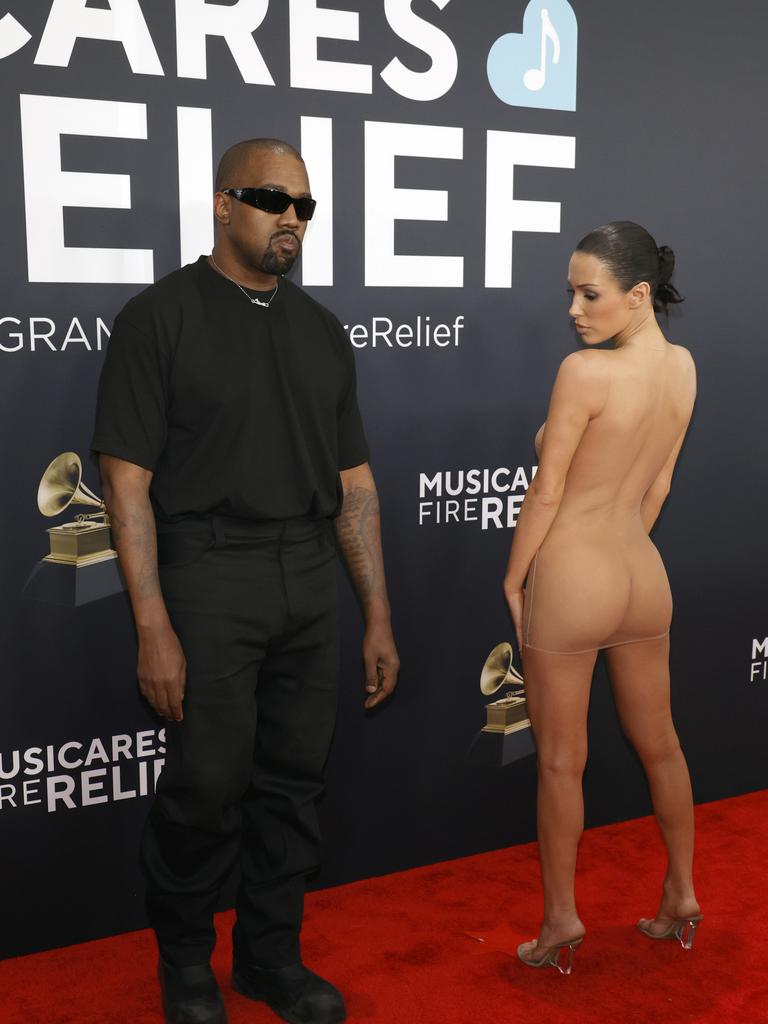 Kanye West and Bianca Censori attend the 67th GRAMMY Awards. Picture: Frazer Harrison/Getty Images