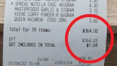 A news.com.au journalist recently spent a whopping $364.04 on his family’s grocery bill. He said it was one of their highest ever bills and excluded toiletries or basic cupboard fillers.