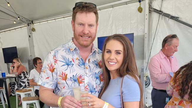 Casey Nixon and Dan Keighran got engaged at Magic Millions Raceday. Picture: supplied