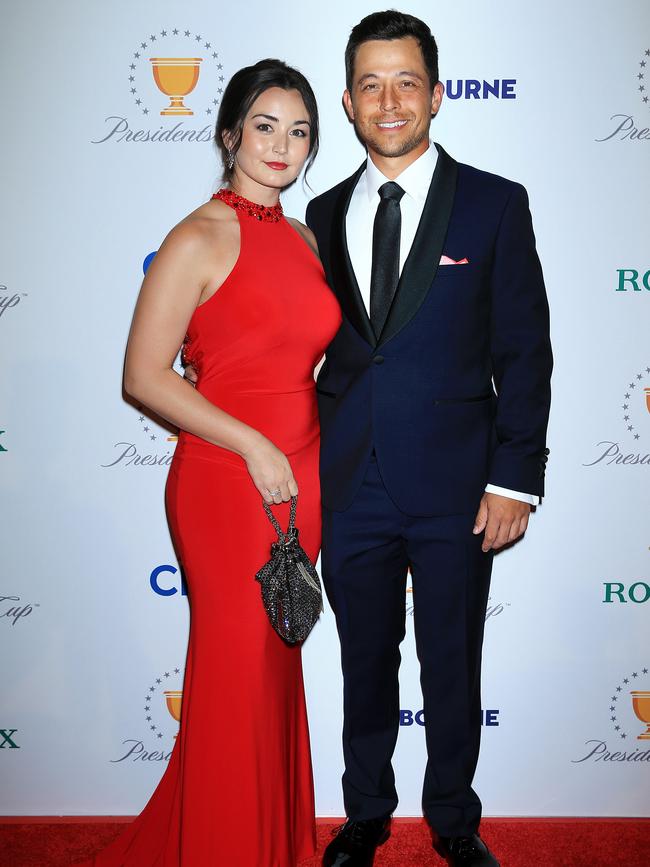 Xander Schauffele and Maya Lowe. Picture: Mark Stewart.