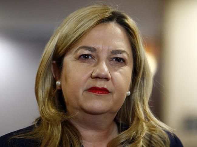 BRISBANE, AUSTRALIA - NewsWire Photos AUGUST 21, 2023: Queensland Premier Annastacia Palaszczuk speaks to the media before the Labor caucus meeting in Brisbane. Picture: NCA NewsWire/Tertius Pickard