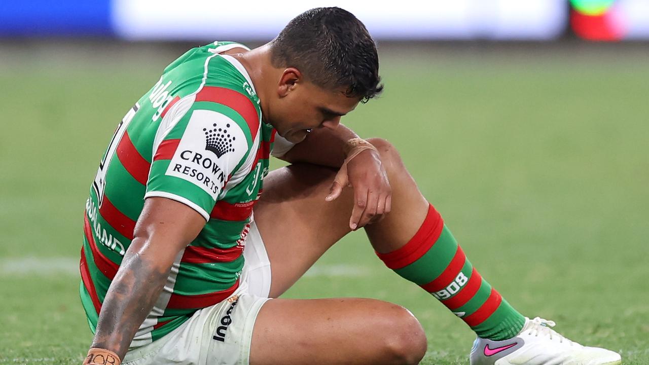 Latrell Mitchell is concentrating on getting Souths back on track. Picture: Mark Kolbe/Getty Images