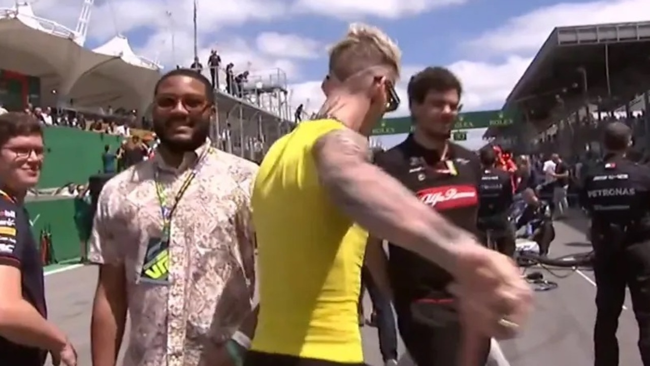 Machine Gun Kelly walked off. Photo: Sky Sports.