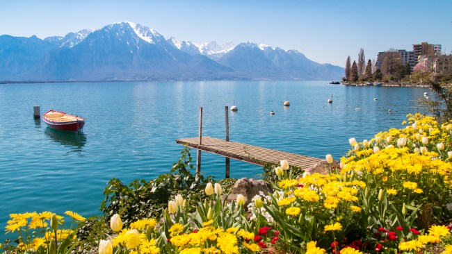 The French Alps across Lac Léman. Photo: MichalLudwiczak