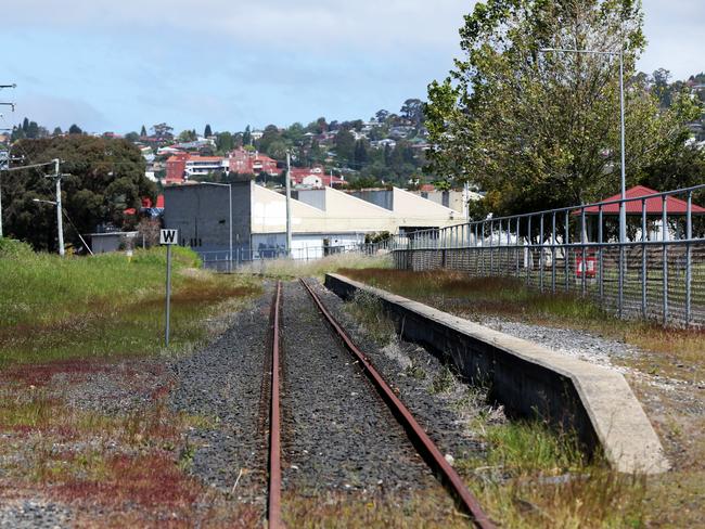 Disused railway line in Moonah.  Proposed light rail corridor being created on the existing unused railway line.  Picture: NIKKI DAVIS-JONES