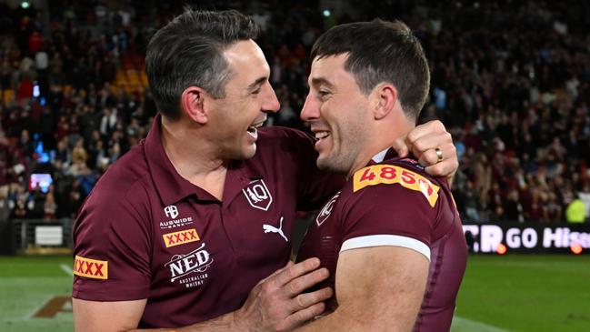 Maroons coach Billy Slater hailed the toughness of Ben Hunt after Queensland’s win. Picture: Bradley Kanaris/Getty Images