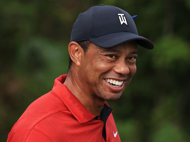 ORLANDO, FLORIDA - DECEMBER 19: Tiger Woods looks on from the range during the final round of the PNC Championship at the Ritz Carlton Golf Club Grande Lakes on December 19, 2021 in Orlando, Florida.   Sam Greenwood/Getty Images/AFP == FOR NEWSPAPERS, INTERNET, TELCOS & TELEVISION USE ONLY ==