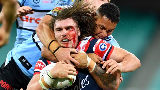 Angus Crichton says players must adapt to the NRL’s strict new measures on high tackles. Picture: Gregg Porteous/NRL Photos