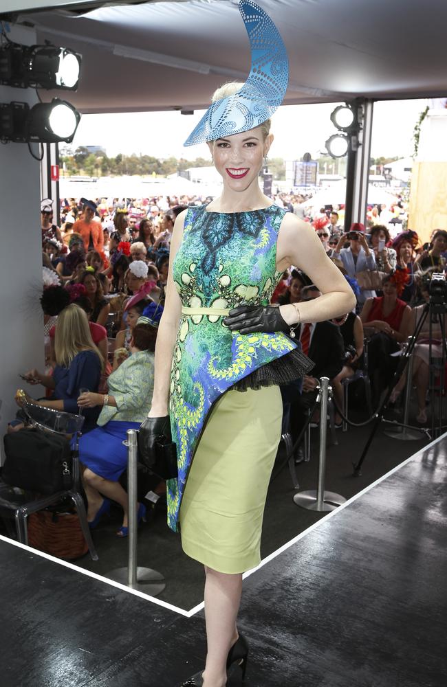 Melbourne Cup Day 2014 Myer Fashion in the Field winner Women's Racewear Christine Spielmann of Northern Territory. Picture: David Caird.