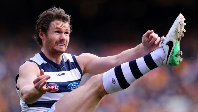 Patrick Dangerfield missed a few shots, but his five goals proved the difference. Picture: Michael Klein