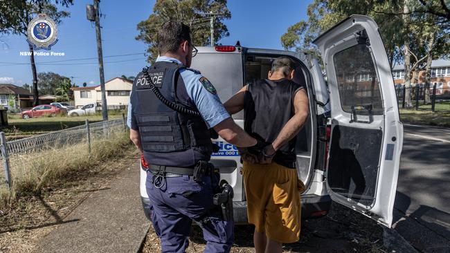 A photo of an arrest during an operation raid earlier this year.