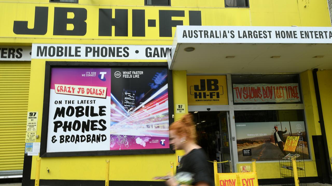 A JB Hi-Fi store at Leichhardt in Sydney. Picture: Joel Carrett/NCA NewsWire