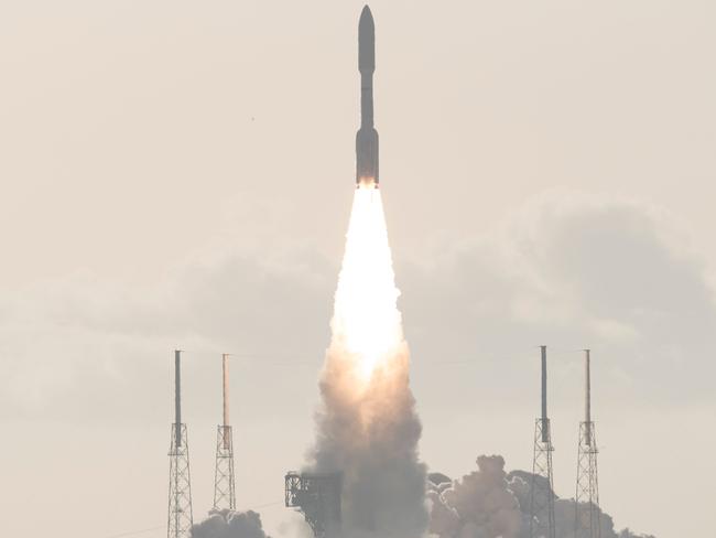 This NASA photo shows a United Launch Alliance Atlas V rocket with NASAâs Mars 2020 Perseverance rover onboard as it launches from Space Launch Complex 41 at Cape Canaveral Air Force Station, on July 30, 2020, from NASAâs Kennedy Space Center in Florida. - The Perseverance rover is part of NASAâs Mars Exploration Program, a long-term effort of robotic exploration of the Red Planet. Launch is scheduled for July 30, 2020. (Photo by Joel KOWSKY / NASA / AFP) / RESTRICTED TO EDITORIAL USE - MANDATORY CREDIT "AFP PHOTO /NASA/JOEL KOWSKY/HANDOUT " - NO MARKETING - NO ADVERTISING CAMPAIGNS - DISTRIBUTED AS A SERVICE TO CLIENTS