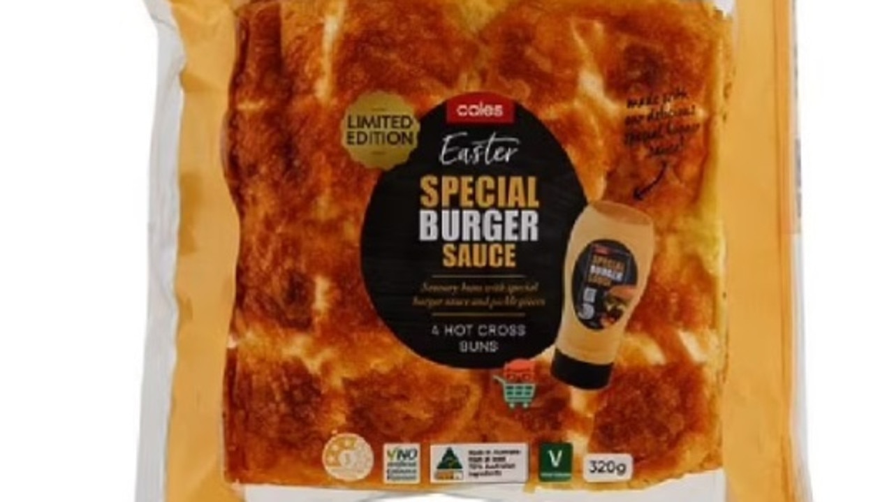 Coles has launched Hot Cross Buns in the flavour of its popular Special Burger Sauce.