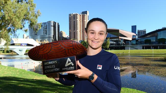 World No.1 Ash Barty is celebrating another WTA singles title in Adelaide. Picture: Getty Images