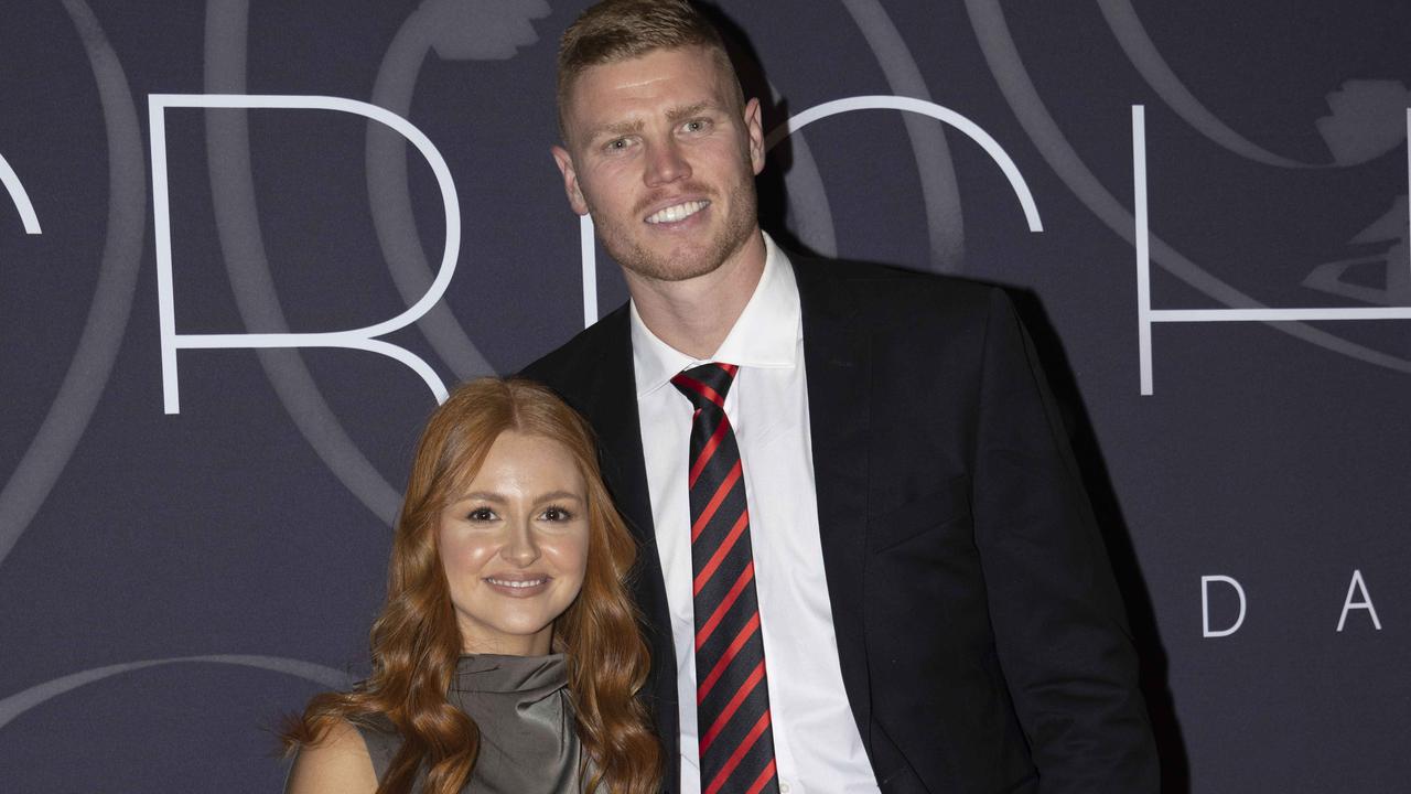 Peter Wright, pictured with partner Ellie Holmes, claimed his first Crichton Medal on Monday night. Picture: Wayne Taylor