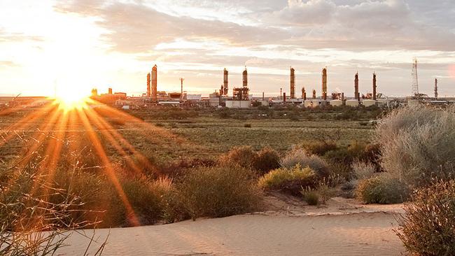 The Santos plant at Moomba, the site of the company’s carbon capture and storage project.