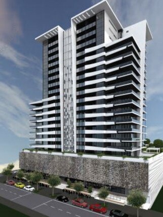 An artist’s impression of the proposed Chevron Island highrise.